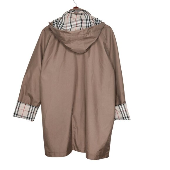 Vintage Burberry Nova Check Trim Rain Jacket Windbreaker Wool Liner Coat Brown - Picture 6 of 16